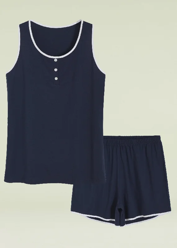 Women's Cotton Loungewear Set Sleep Tank Top with Pajama Shorts Petite pajama sets