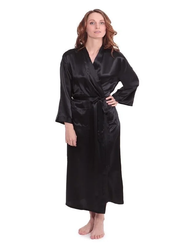 Black Color Long Gown - Gwn48-Bk Cotton pajama sets