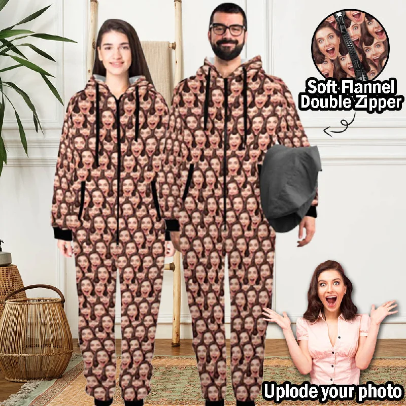 Custom Seamless Face Onesie Pajamas Flannel Fleece Adult Jumpsuit Homewear Button-up pajama sets Custom Seamless Face Onesie Pajamas Flannel Fleece Adult Jumpsuit Homewear Button-up pajama sets