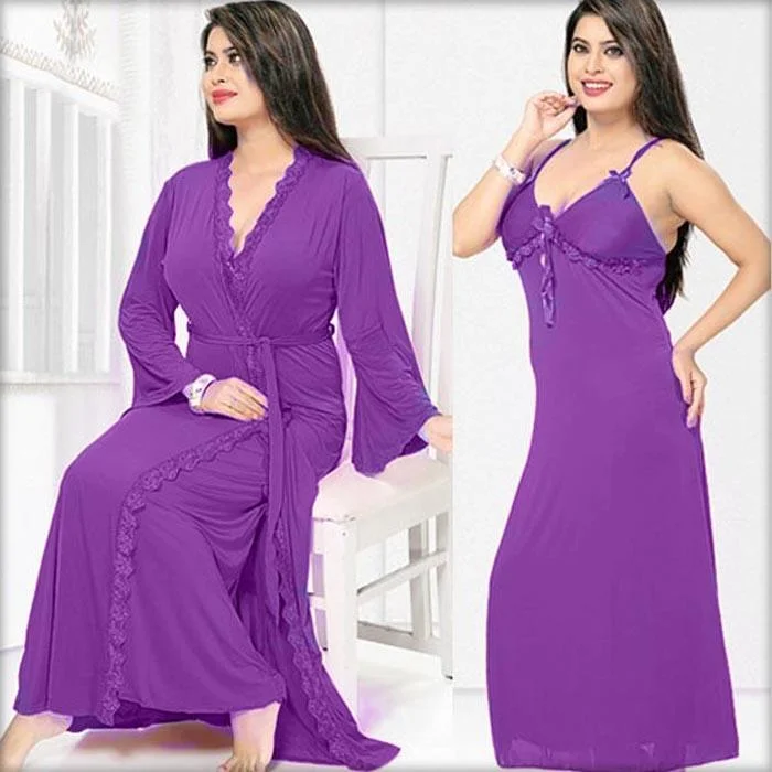 Purple Flourish Nightywear - FL-0043 Budget-friendly pajama sets