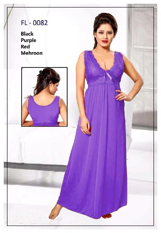 Purple Stylish FL-0082 - Flourish Exclusive Bridal Nighty Set Collection Matching couple pajama sets Purple Stylish FL-0082 - Flourish Exclusive Bridal Nighty Set Collection Matching couple pajama sets