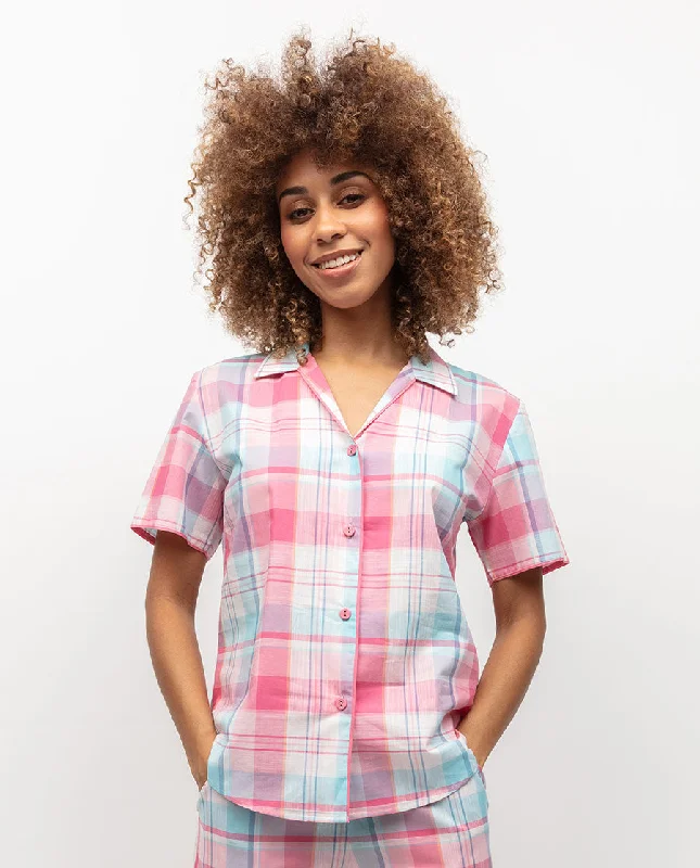 Shelly Check Pyjama Top Best pajama sets for lounging
