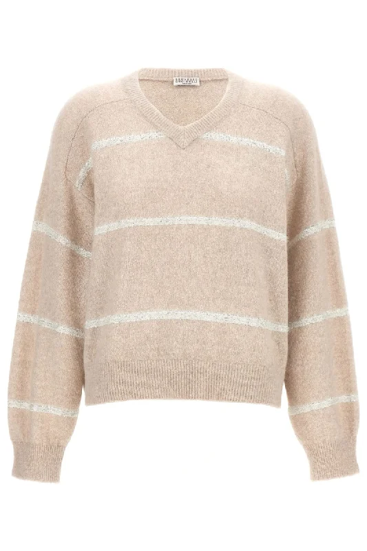 Dazzling Striped Sweater Lightweight sweaters