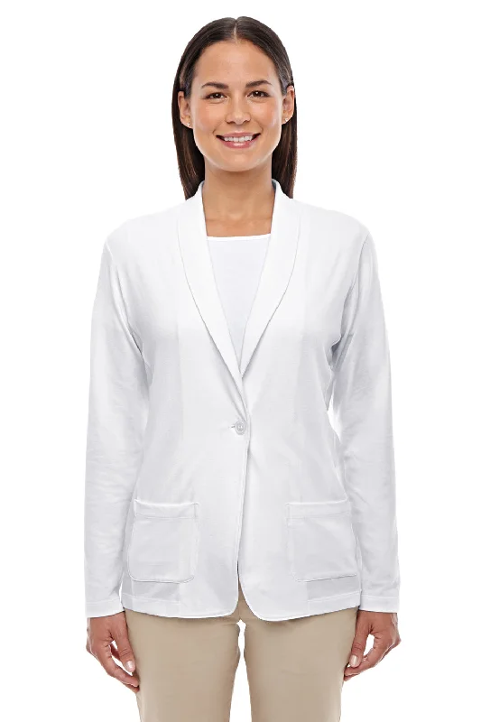 Devon & Jones Womens Perfect Fit Cardigan Sweater - White Budget-friendly sweaters