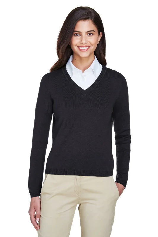 Devon & Jones Womens Wrinkle Resistant V-Neck Sweater - Black - Closeout Mohair sweaters Devon & Jones Womens Wrinkle Resistant V-Neck Sweater - Black - Closeout Mohair sweaters