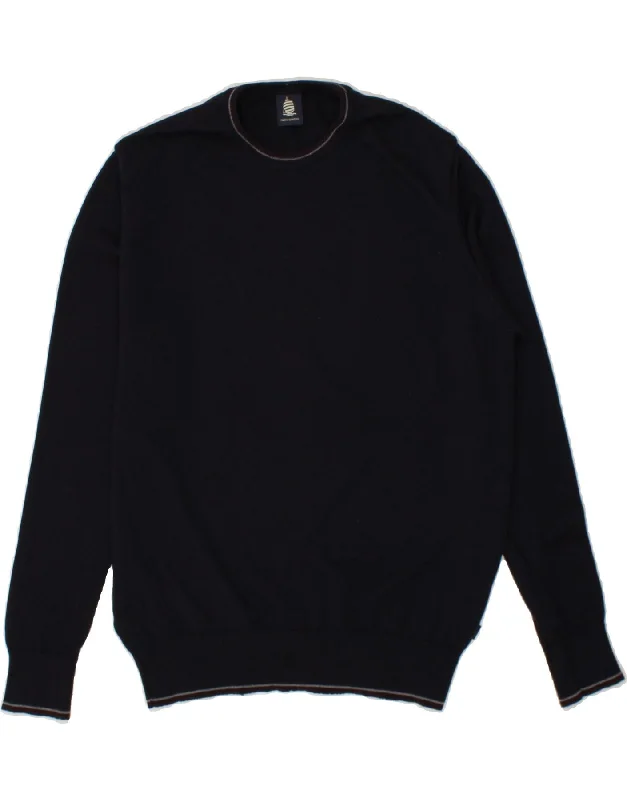 MARINA YACHTING Womens Crew Neck Jumper Sweater UK 18 XL Navy Blue Fleece sweaters