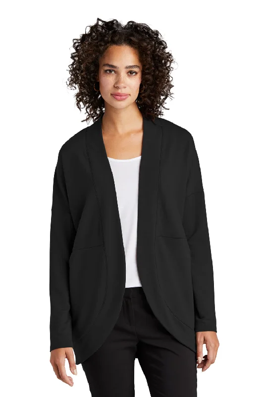 Mercer+Mettle Womens Stretch Open Front Long Sleeve Cardigan Sweater - Deep Black Kids' sweaters