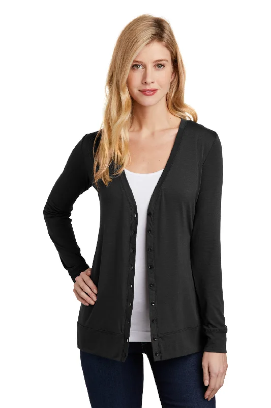 Port Authority Womens Concept Long Sleeve Cardigan Sweater - Black Warmest sweaters for extreme cold Port Authority Womens Concept Long Sleeve Cardigan Sweater - Black Warmest sweaters for extreme cold