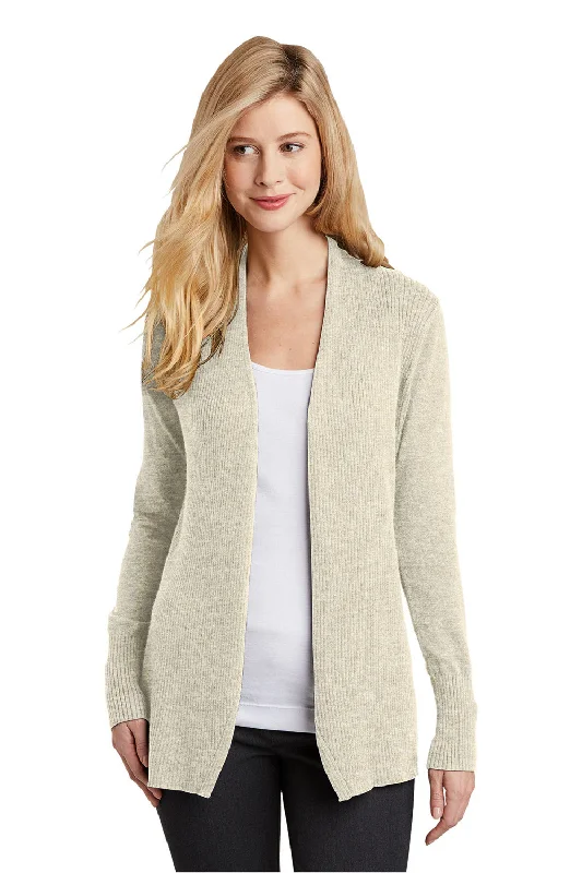 Port Authority Womens Long Sleeve Cardigan Sweater - Biscuit Cotton sweaters