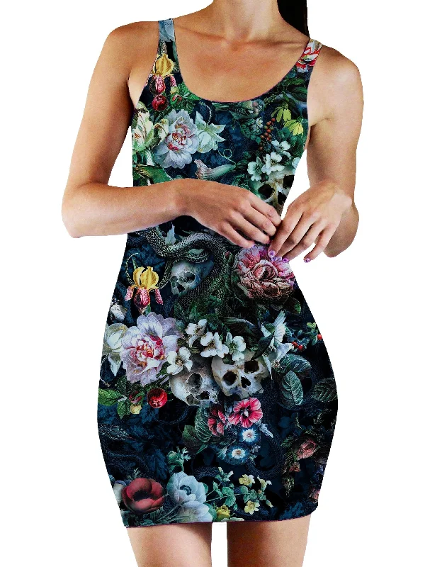 Dark Splendor Bodycon Mini Dress Smocked mini dresses