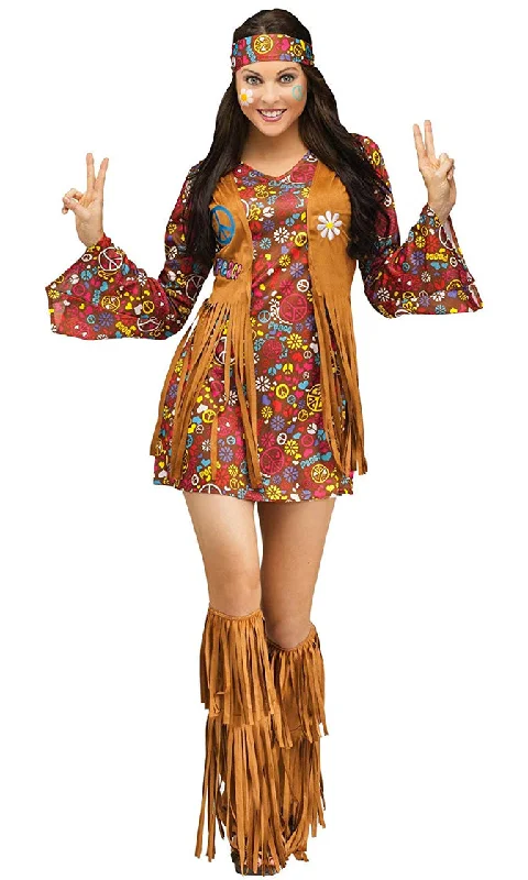Hippie Princess <br><span>Brown Red Floral Print Long Bell Sleeve Fringe Vest Mini Dress Costume</span> Best mini dresses for plus size Hippie Princess <br><span>Brown Red Floral Print Long Bell Sleeve Fringe Vest Mini Dress Costume</span> Best mini dresses for plus size