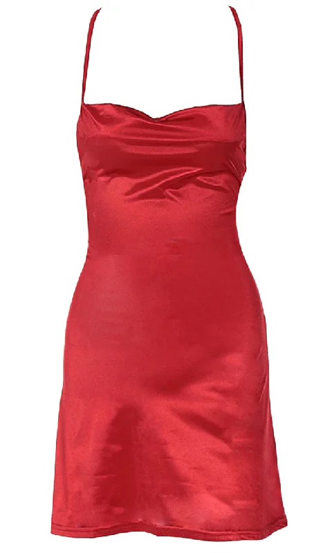 Never Afraid <br><span>Red Satin Sleeveless Spaghetti Strap Lace Up Scoop Neck Open Back Flare Mini Slip Dress</span> Summer mini dresses Never Afraid <br><span>Red Satin Sleeveless Spaghetti Strap Lace Up Scoop Neck Open Back Flare Mini Slip Dress</span> Summer mini dresses