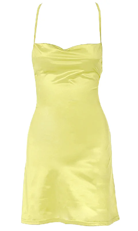 Never Afraid <br><span>Yellow Satin Sleeveless Spaghetti Strap Lace Up Scoop Neck Open Back Flare Mini Slip Dress</span> Budget-friendly mini dresses Never Afraid <br><span>Yellow Satin Sleeveless Spaghetti Strap Lace Up Scoop Neck Open Back Flare Mini Slip Dress</span> Budget-friendly mini dresses