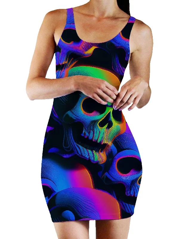 Psychedelic Nightmare Bodycon Mini Dress Strapless mini dresses