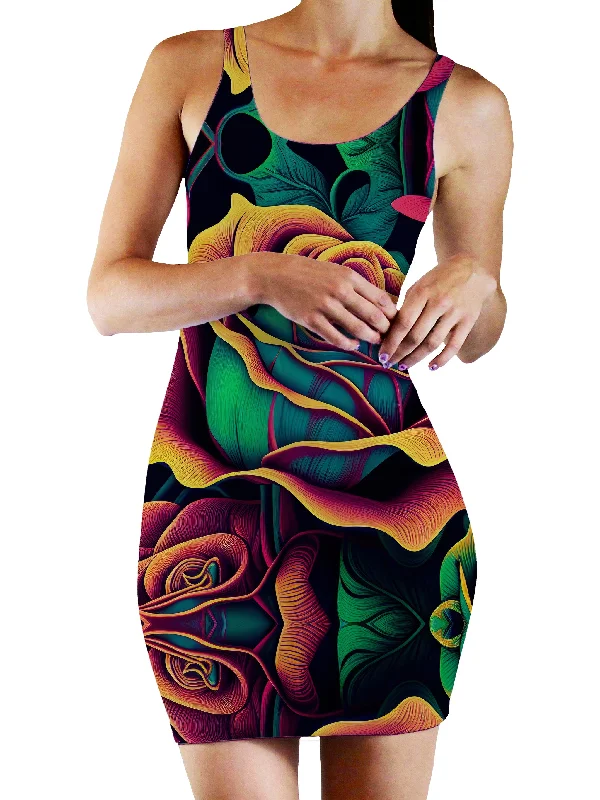 Rosebud Bodycon Mini Dress Tiered mini dresses