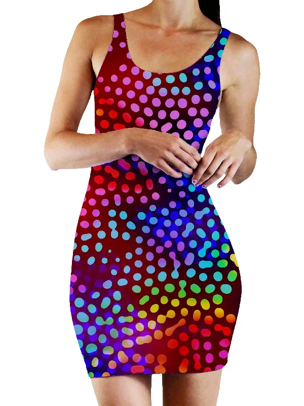 Solar Dots Bodycon Mini Dress Affordable mini dresses