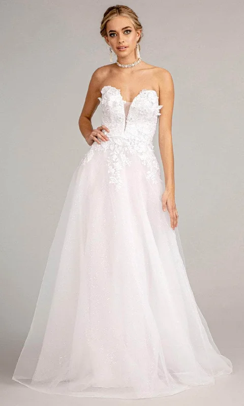 GLS by Gloria GL3010 - Strapless Sweetheart Wedding Dress Full Skirt Gown