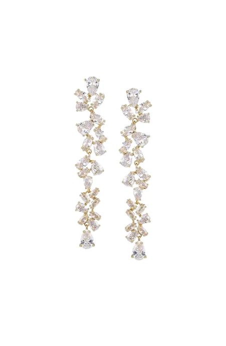 Jadore Crystal Drop Earrings Luxury Wedding Dress