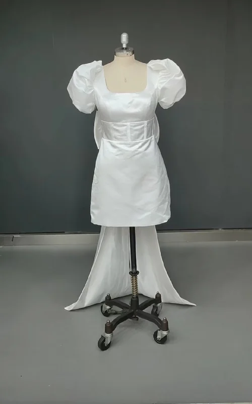 Linda Bow Back Wedding Dress All Sizes/Colors Soft Lace Gown