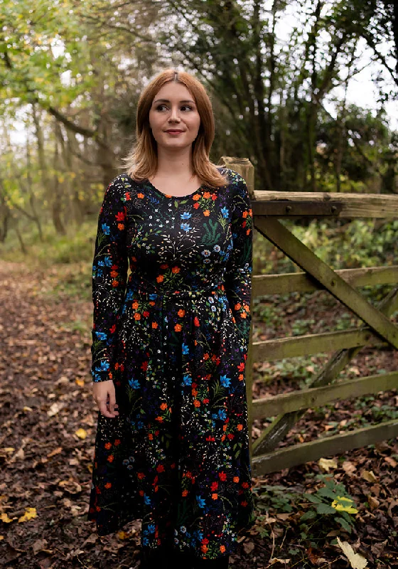 Rosamund Winter Floral Print Midi Dress Cheap midi dresses