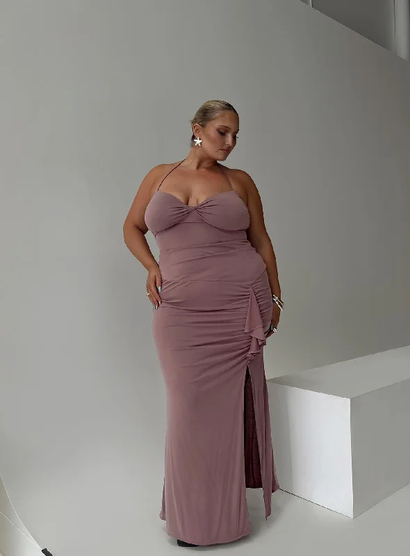 Destinations Maxi Dress Mauve Curve Expensive maxi dresses