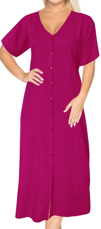 La Leela Hope in Pink Maxi Button Up Coverup Dress Discounted maxi dresses