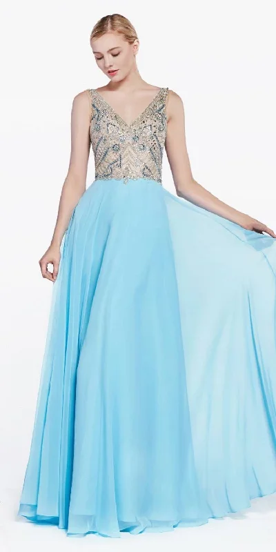 Cinderella Divine 71190 Long Dress Beaded Top Open Back Comfortable maxi dresses for everyday wear Cinderella Divine 71190 Long Dress Beaded Top Open Back Comfortable maxi dresses for everyday wear