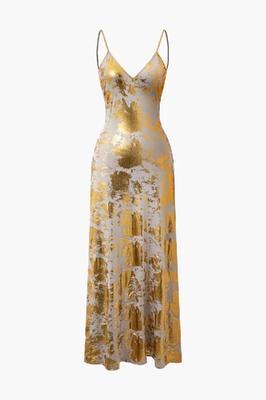Metallic Gold Slip Maxi Dress Forever 21 maxi dresses