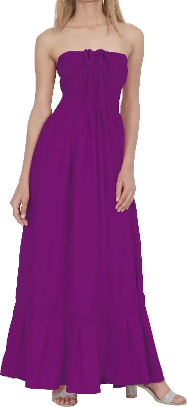 LA LEELA Long Maxi Solid Color Tube Dress For Women Everyday Casual And Chic Outfit Summer Beach Vacation Sundress Cheap maxi dresses LA LEELA Long Maxi Solid Color Tube Dress For Women Everyday Casual And Chic Outfit Summer Beach Vacation Sundress Cheap maxi dresses
