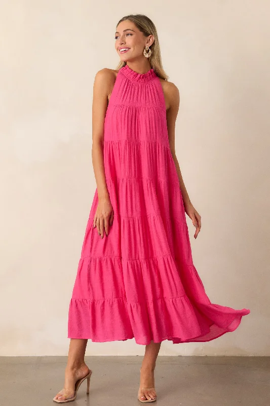 Take Me Dancing Hot Pink Maxi Dress Cocktail maxi dresses