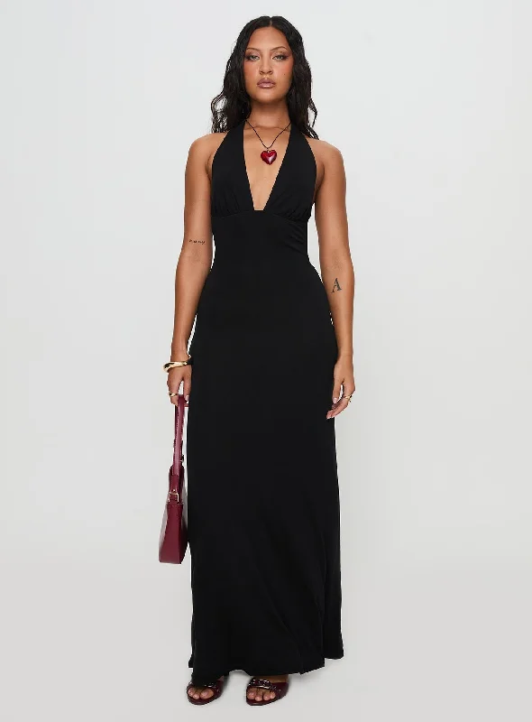 Tinisie Maxi Dress Black Women's trendy maxi dresses sale