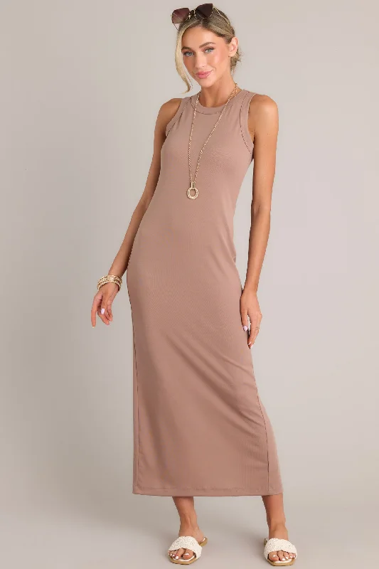 Tranquil Waters Mocha Maxi Dress Chic maxi dresses