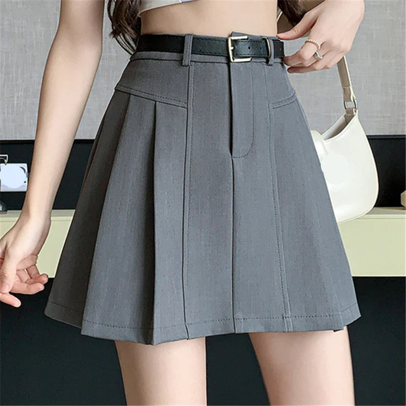 2024 Spring Summer New High Waist JK Suit Slim Skirts Shorts Button-down Mini Skirt