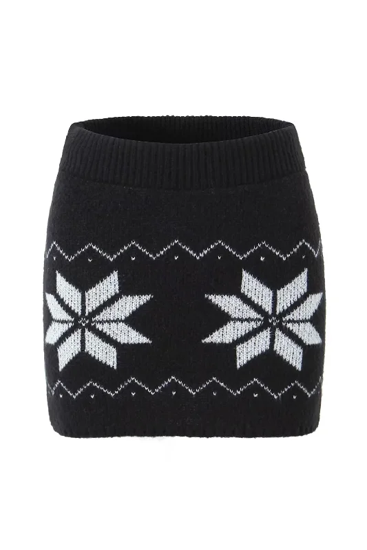 'Gretchen' Knitted Short Skirt (2 Colors) Skirt with Buttons