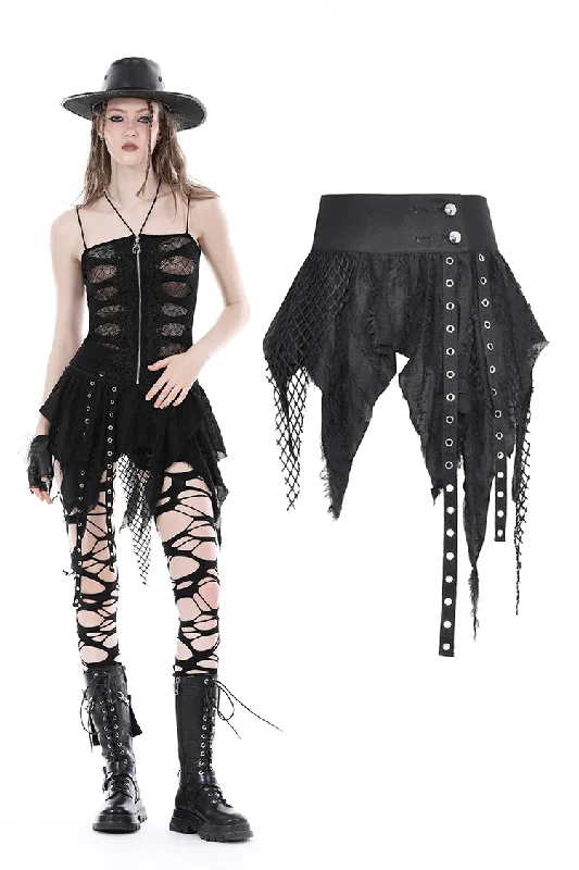 Punk irregular super mini skirt KW323 Slim Fit Mini Skirt