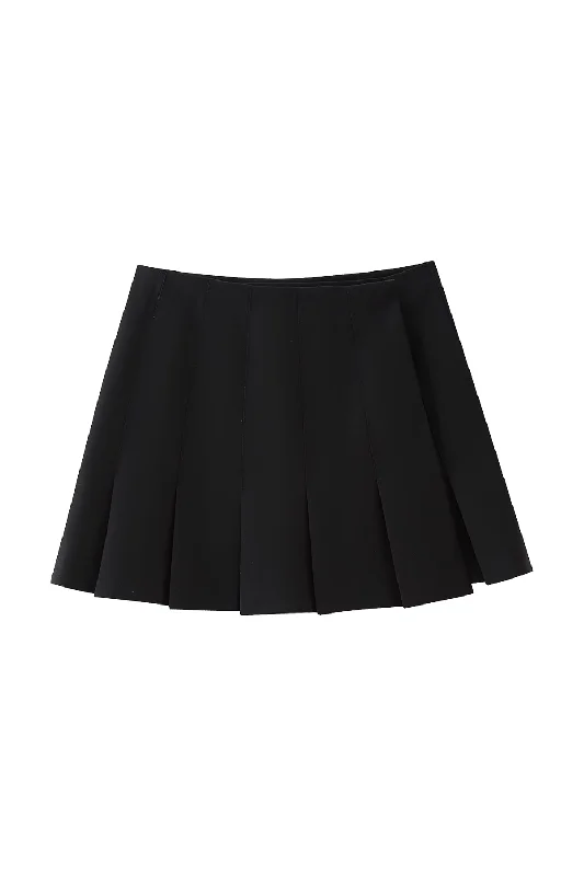 'Tara' High-waist Pleated Mini Skirt Soft Pleated Skirt