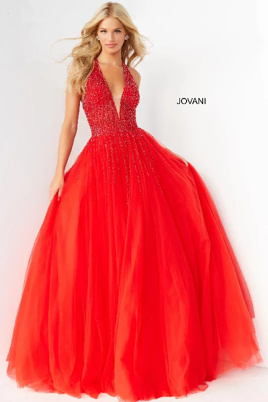 Jovani 06598 Halter Long Formal Ball Gown Birthday party dresses