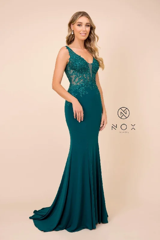 Long Formal Prom Dress Evening Gown Tulle party dresses