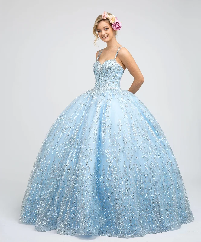 Long Quinceanera Glitter Mesh Ball Gown Sale Bodycon party dresses
