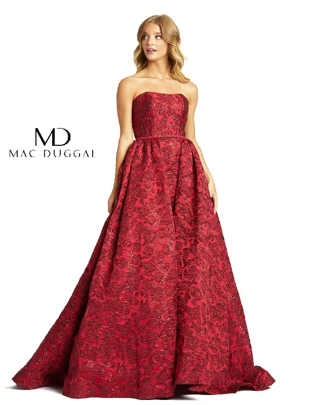 Mac Duggal 66745 Prom Long Strapless Ball Gown Best party dresses for dancing