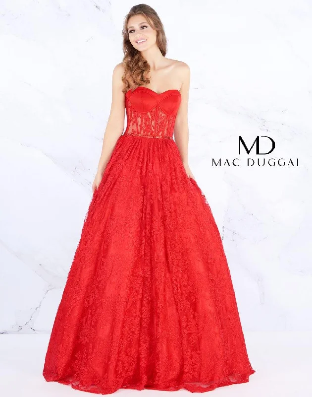 Mac Duggal 30605 Prom Strapless Long Ball Gown Cotton party dresses