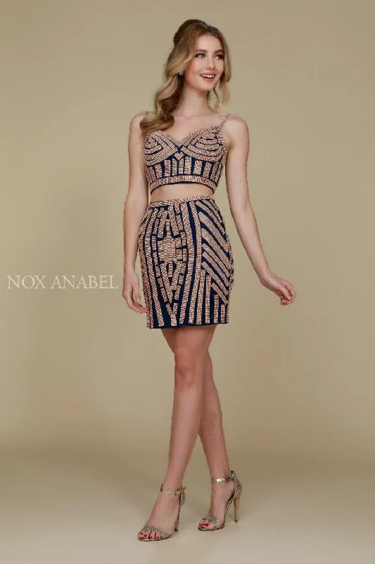 Short Two Piece Crop Top Prom Cocktail Dress Garden party dresses