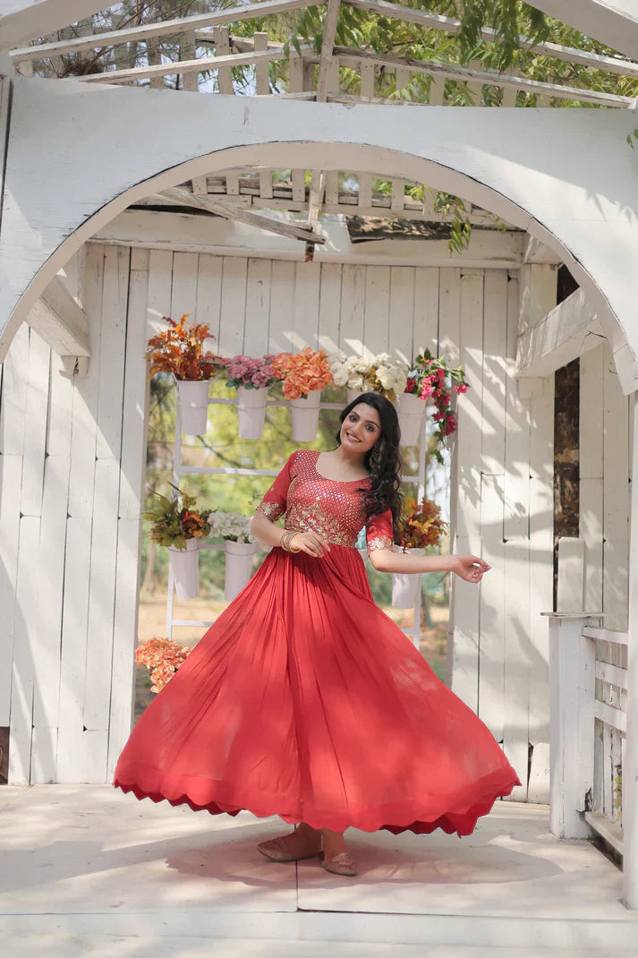 WOMENSAVTAR PREMIUM DESIGNER GOWN Best party dresses for plus size