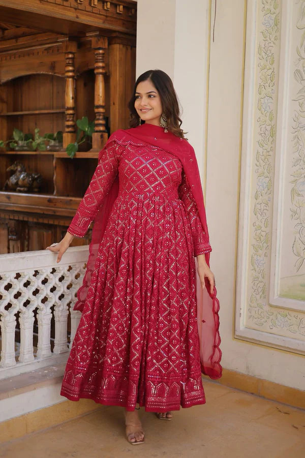 DESIGNER PREMIUM GOWN-WITH-DUPATTA Fall party dresses