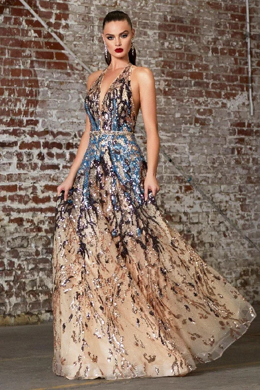Cinderella Divine CR845 Sexy Long Evening Gown Wrap party dresses