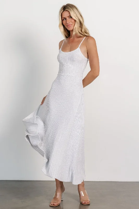 Adair Knit Dress | Silver Shimmer Wrap unclassified dresses