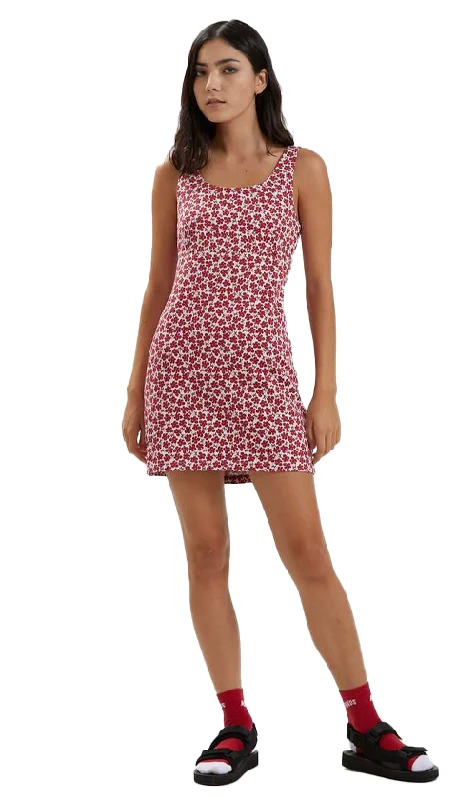 Afends Madeline Ladies Dress Red Casual chic unclassified dresses