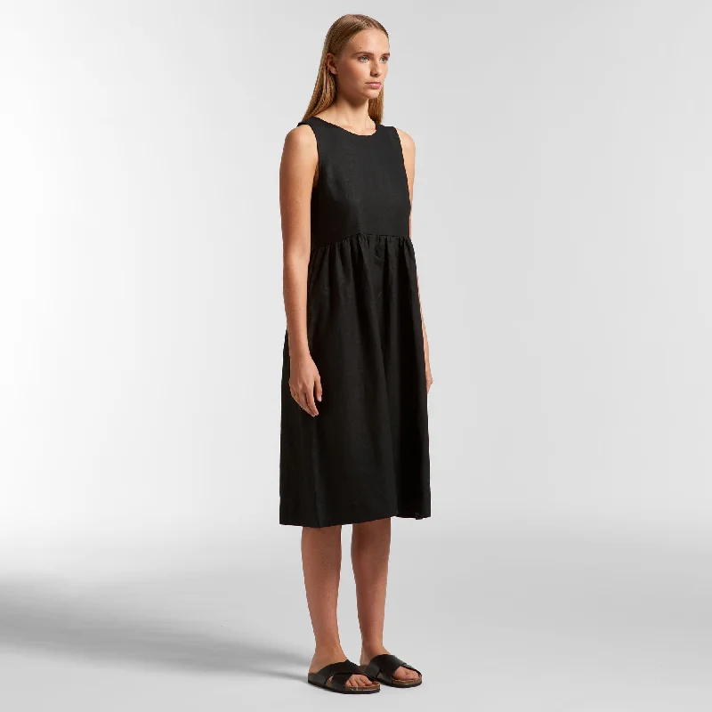 AS Colour Linen Dress Black Ruched unclassified dresses