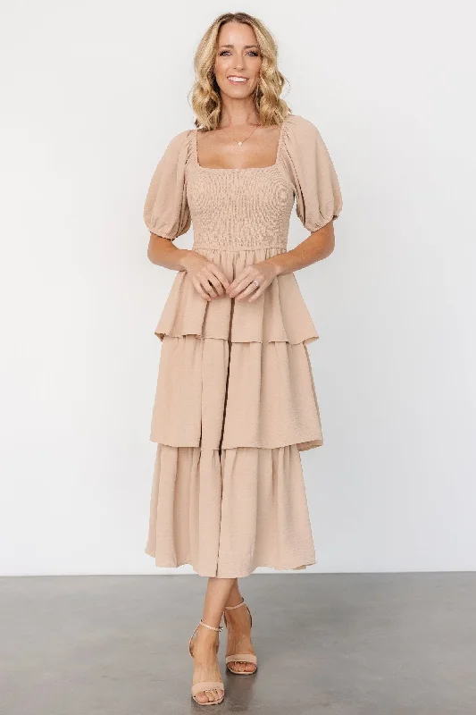 Ashbourne Tiered Dress | Taupe Fashionable unclassified dresses