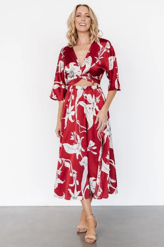 Avryll Front Tie Dress | Crimson Luxury unclassified dresses